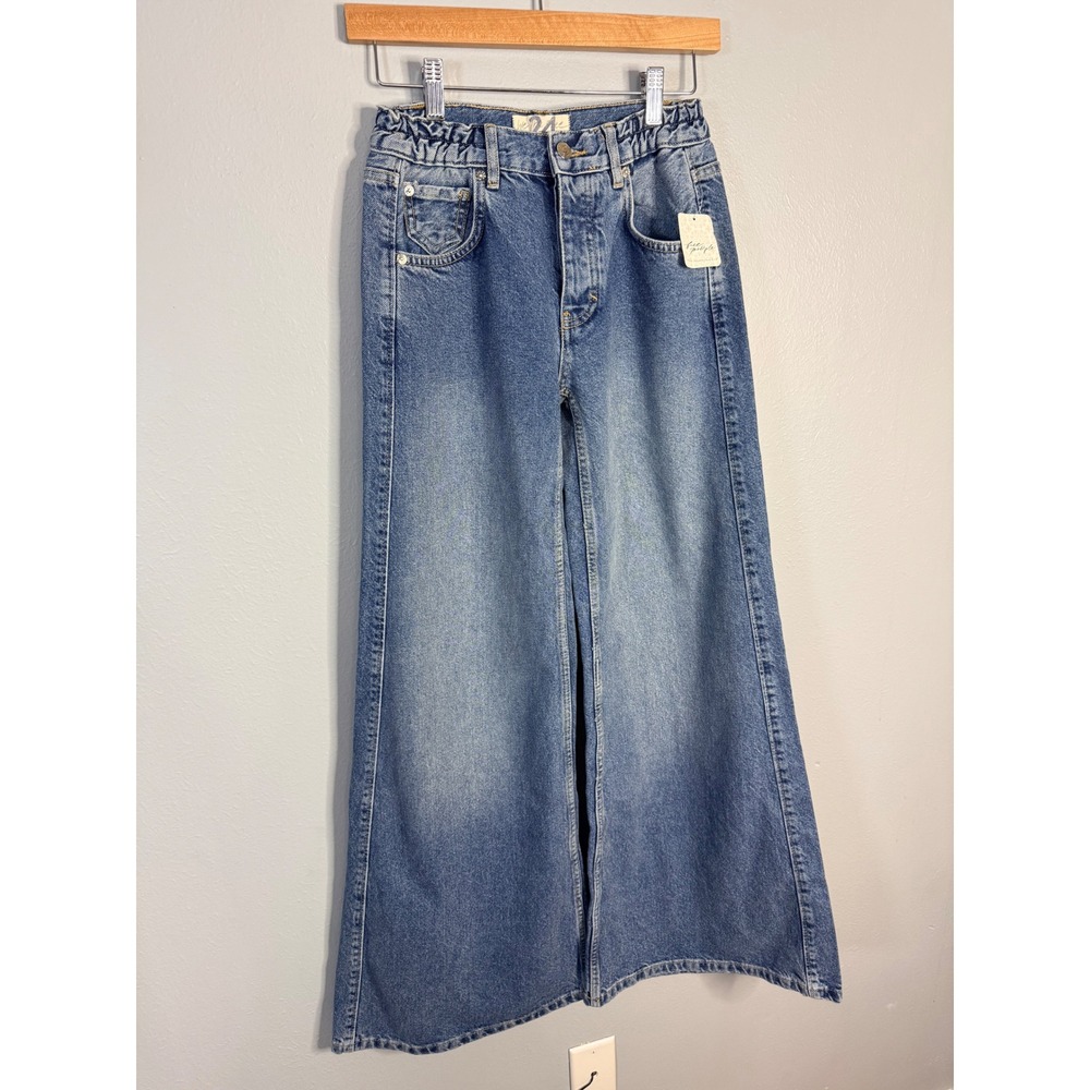 Free People We The Free Lovefool‎ Low Rise Jean Blue Jade Size 24 NWT - Picture 3 of 9